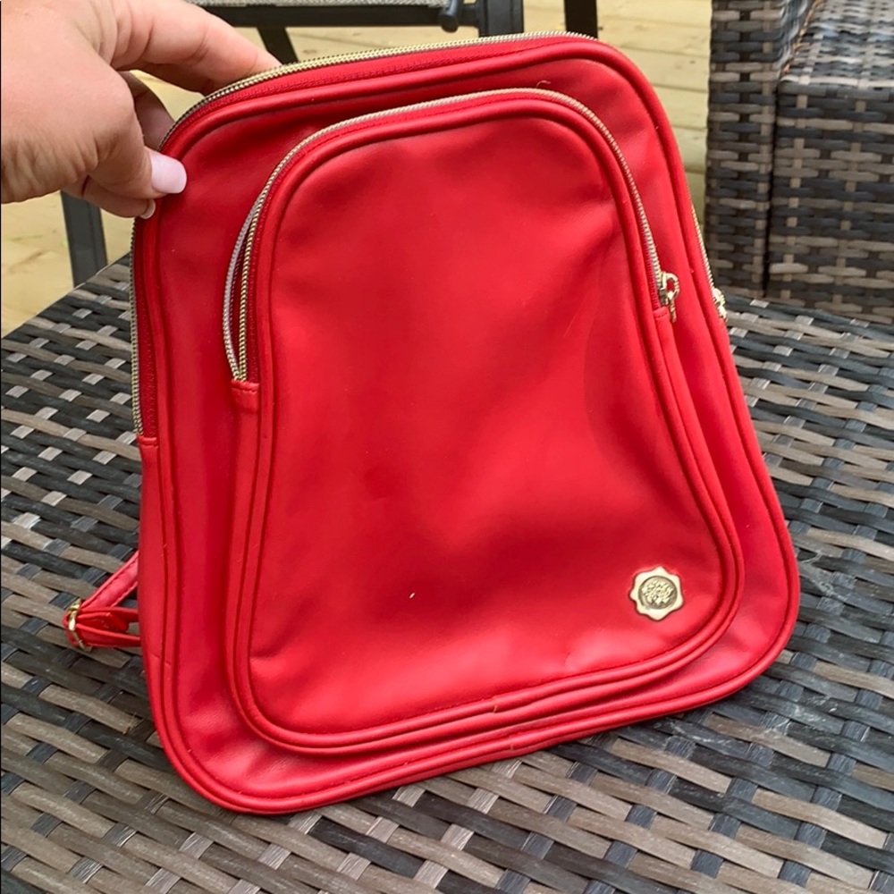 Red book bag purse